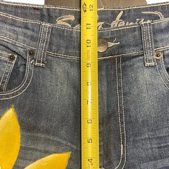 Size 32 Safari Denim Customized Distressed & Painted Jeans - Picture 8 of 15